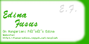 edina fusus business card